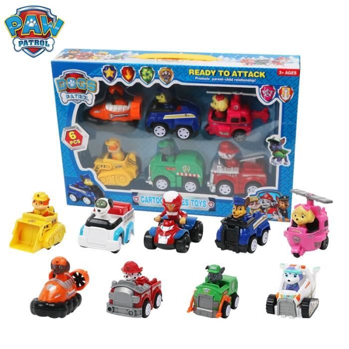 9 pièces patte patrouille jouets ensemble chien chiot patrouille voiture de sauvetage Patrulla Canina figurines d'action modèle joue