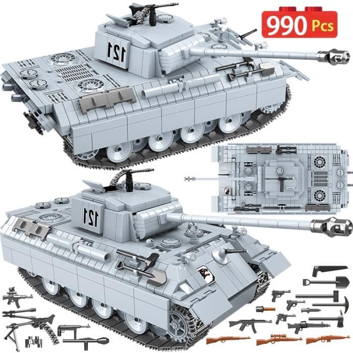 990 pièces militaire panthère réservoir blocs de construction pour Technic City réservoir soldat arme armée briques enfants jouets