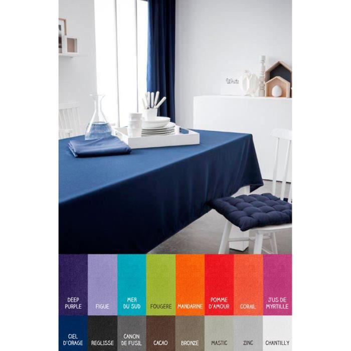 Nappe rectangle - 150 x 250 cm - Today - Différents coloris Ciel d'orage