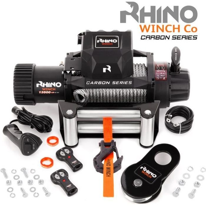 Rhino Treuil Électrique sans fil Carbon Series 12v 6125 kg
