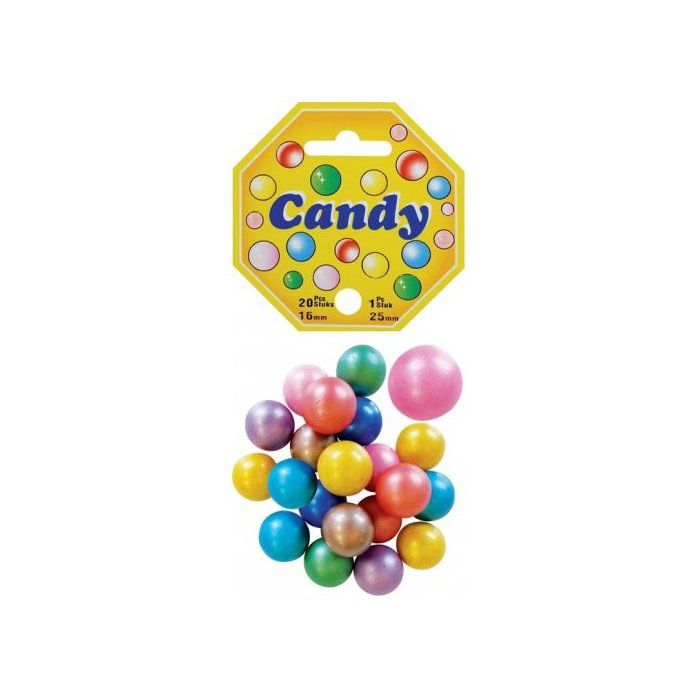 Sachet De 20 Billes De 1.6 Cm + 1 Callot de 2.5 Candy - Jeu De Recreation
