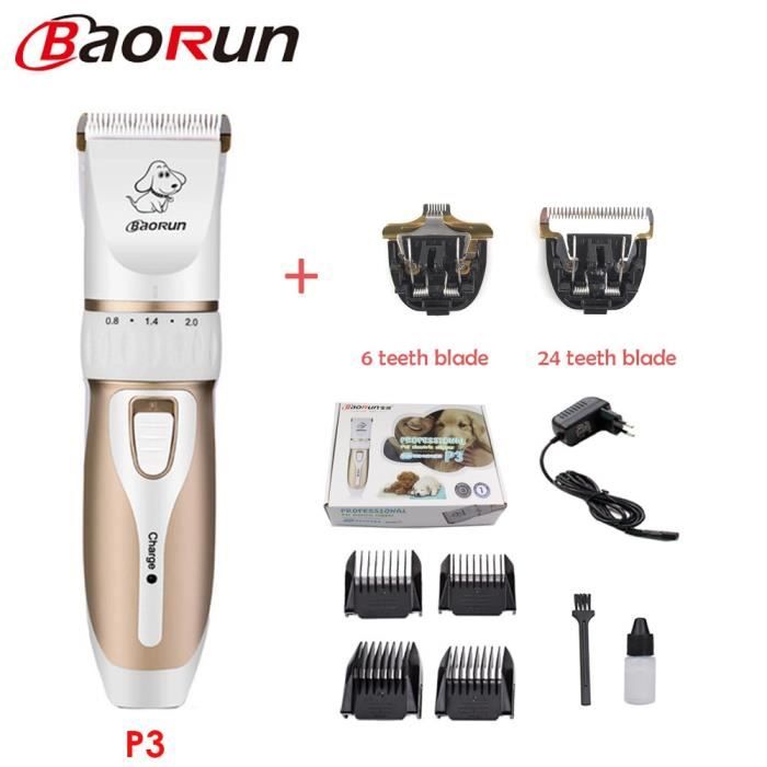 Tondeuse chien,Baorun P2 tondeuses pour chiens professionnel chat de compagnie oeillet Kit tondeuse - Type P3 Add KIT-D