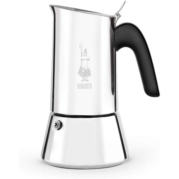 Bialetti 0001685 Cafetière italienne (Induction), Acier Inoxydable, Argent, 10 Tasses