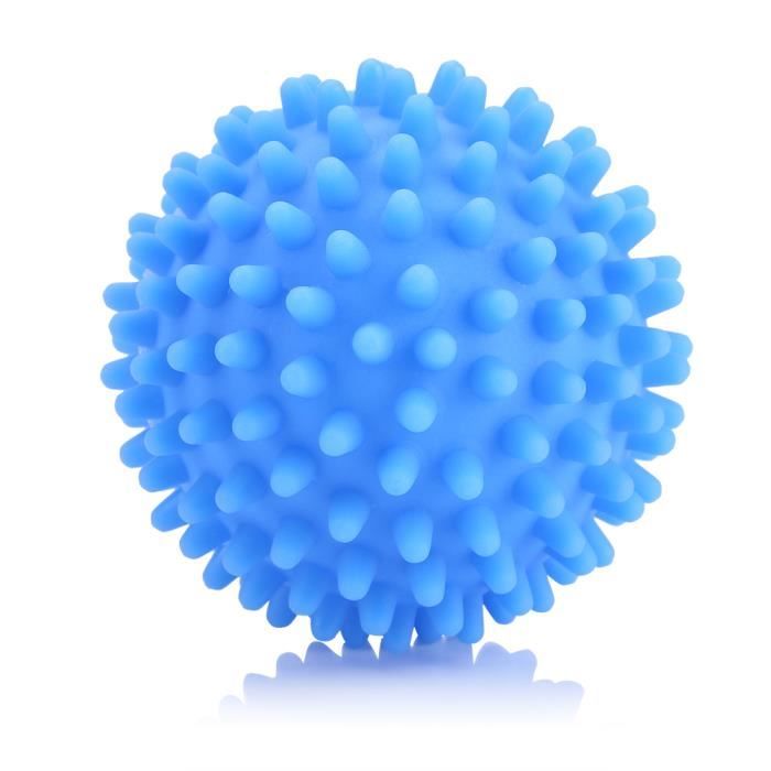 4pcs boules de dessiccateur réutilisables PVC lavage linge séchage balle d'assouplissant bleues