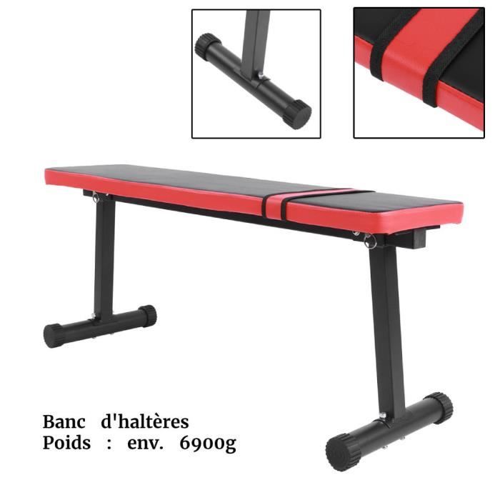PET-93-Banc Haltérophilie Plat pour Musculation - Multi Functional Sit Up Fitness Bench Tabouret De Remise en Forme