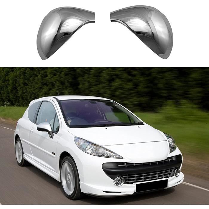 Couvercles de rétroviseurs en ABS chromé pour modification de voiture rétroviseur, pour Peugeot 207 2006-2014