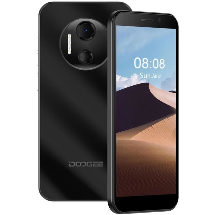 DOOGEE X97 Smartphone 3Go 16Go Android 12 Écran 6.0 pouces Batterie 4200mAh Caméra 8MP 4G pas cher portable Téléphone - Noir