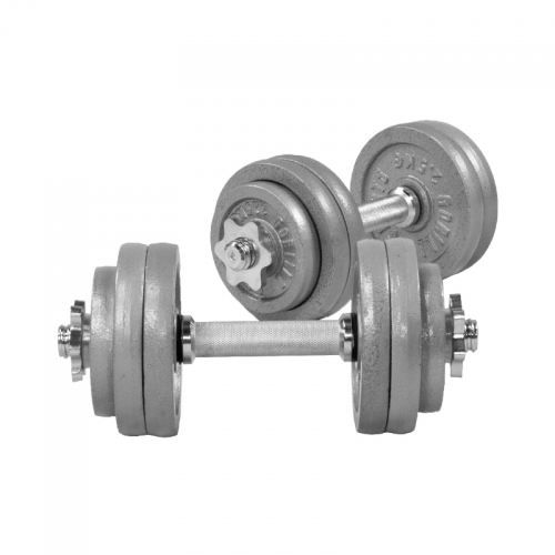 Gorilla Sports Set d´haltère court en fonte 30 Kg