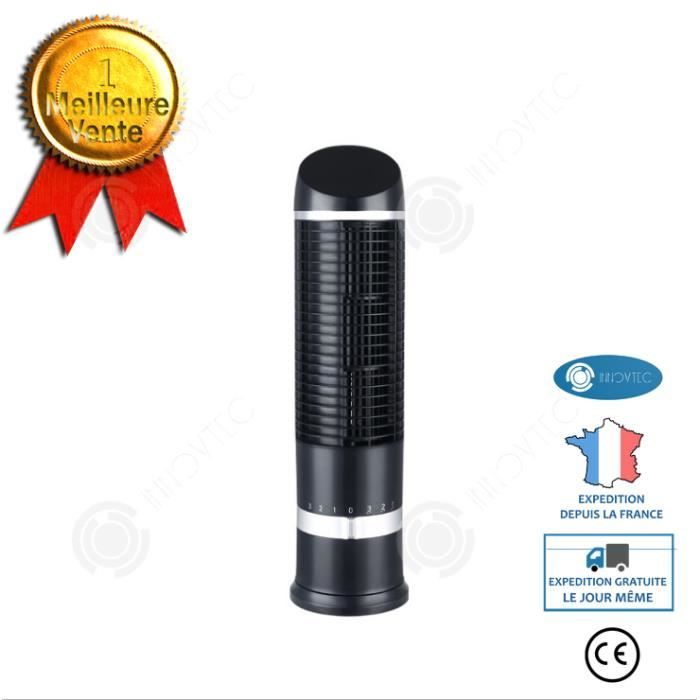 INN® Ventilateur de tour Petit ventilateur de tour portable Secouant la tête Ventilateur électrique sans lame de bureau Mini ventila