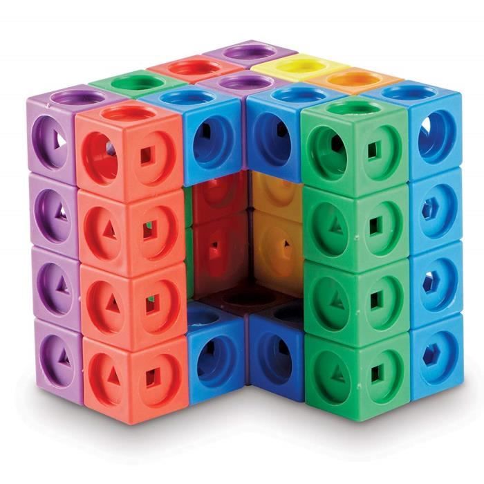 Cubes MathLink Learning Resources - 200 Pièces Créatives Pour Enfants 5 Ans+