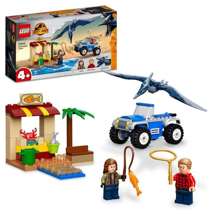 LEGO® 76943 Jurassic World La Course-Poursuite du Ptéranodon, Dinosaures, Avec Voiture dès 4 Ans