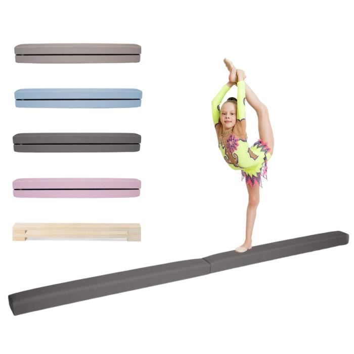MAMOI Poutre d'équilibre pliante pour enfants (207 cm), Poutre de gymnastique en hauteur anti-dérapant pour enfants, Gris foncé