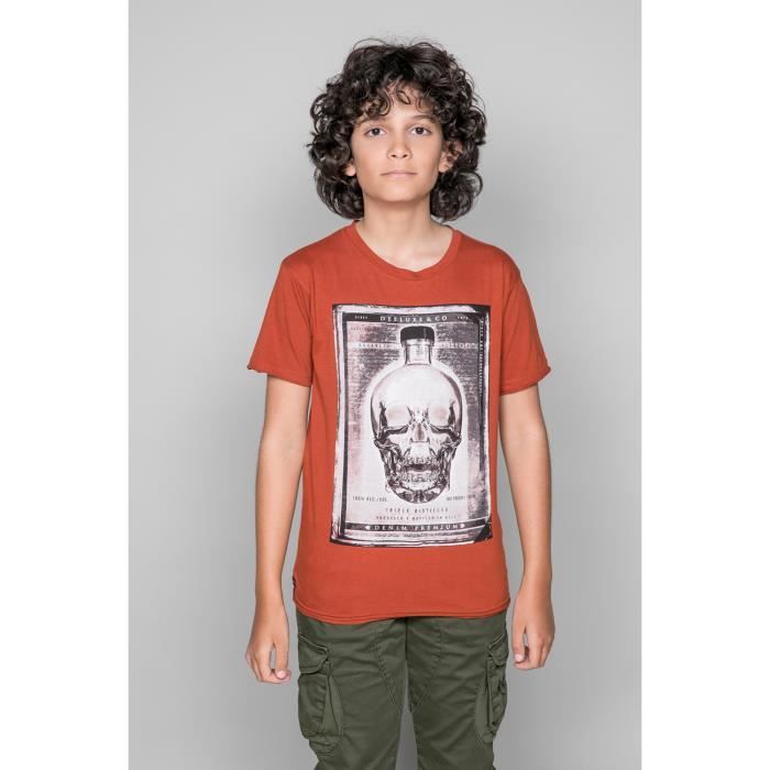 DEELUXE T-shirt photo tête de mort CRYSTAL Terra