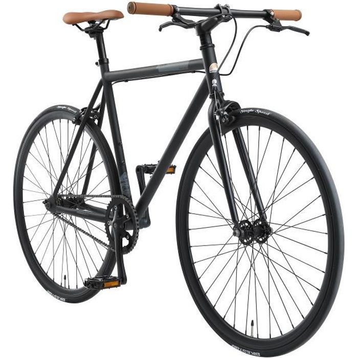 BIKESTAR - Vélo de Ville - 28 pouces - Vélo de Route VTC - Noir Gris