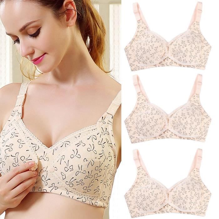 Femmes allaitantes allaitement maternité soutien-gorge sous-vêtements allaitement Jaune