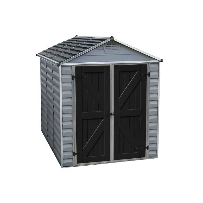 PALRAM Abri de jardin Skylight 4 m² - Aluminium et polycarbonate - Gris