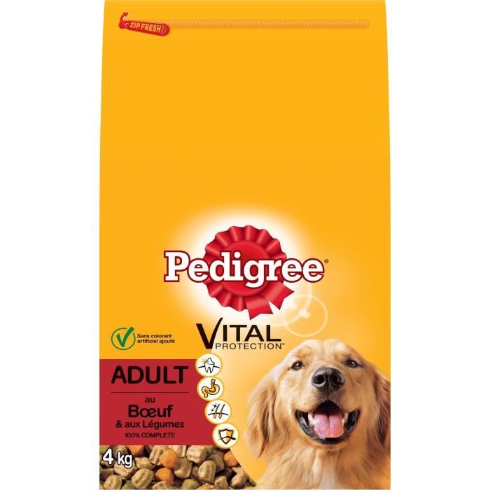 PEDIGREE Croquettes au bœuf et aux légumes - Pour chien adulte - 4 kg