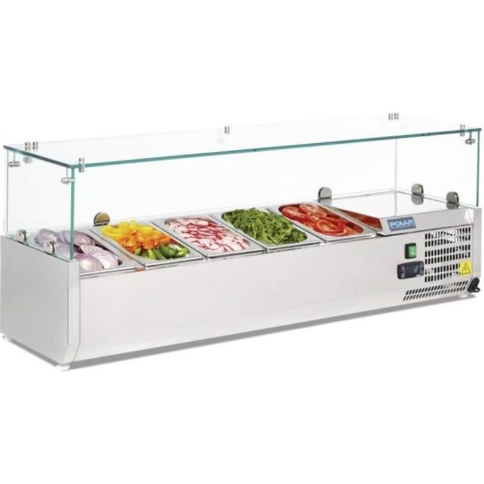 Saladette à Poser 120cm à 200cm - Bacs GN 1/4 - Polar