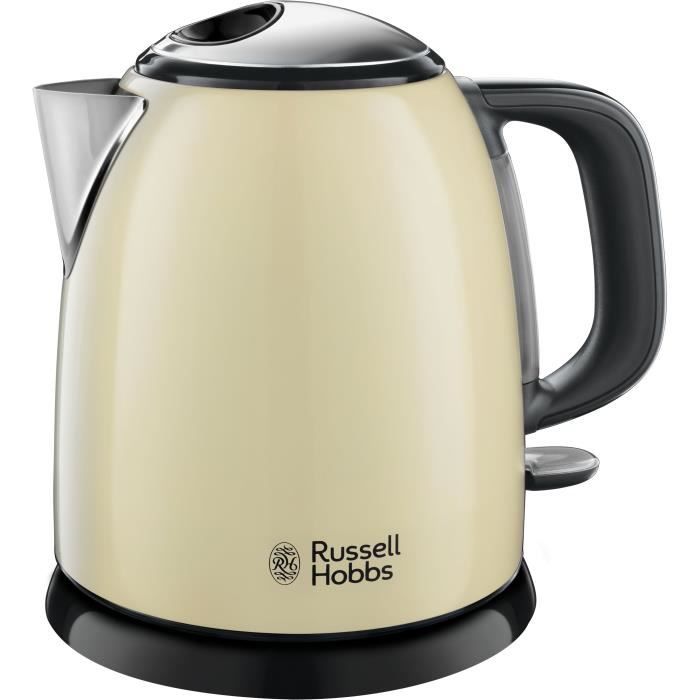 RUSSELL HOBBS 24994-70 Bouilloire 1L Compacte Colours Plus, Rapide, Filtre Anti-Calcaire Amovible, Niveau Eau Visible - Crème