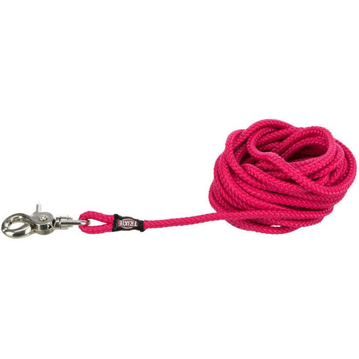 Laisse à pister, ronde sans dragonne, longueur 5 M / ø 6 mm. pour chien.-Trixie 14,000000 Rose