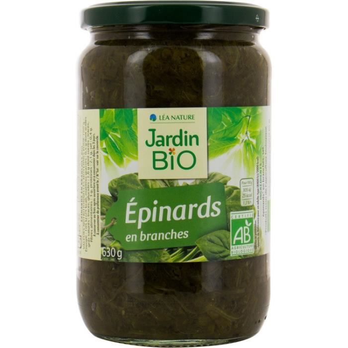 JARDIN BIO Epinards branche bio 630g
