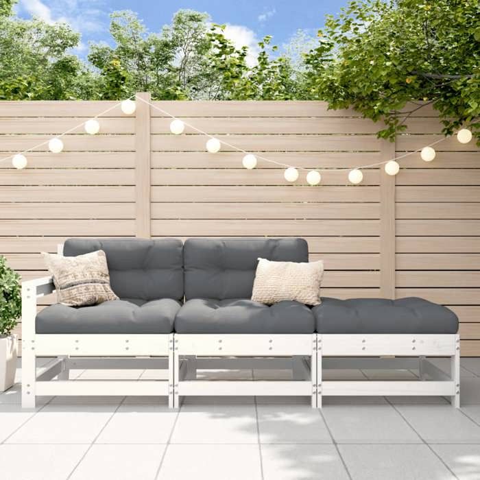 VidaXL Salon de jardin 3 pcs Pin
