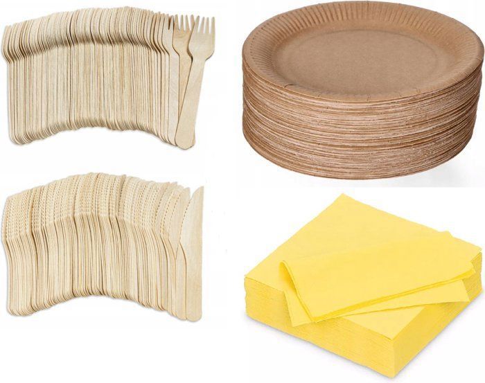 Snner Fourchettes Jetables En Bois De Bouleau - Lot De 100, Marron, Écologiques Et Pratiques