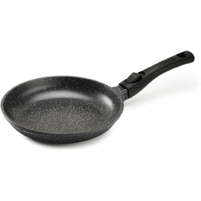 Poêle Pradel Excellence 24 cm en fonte daluminium - antiadhésive manche amovible compatible induction