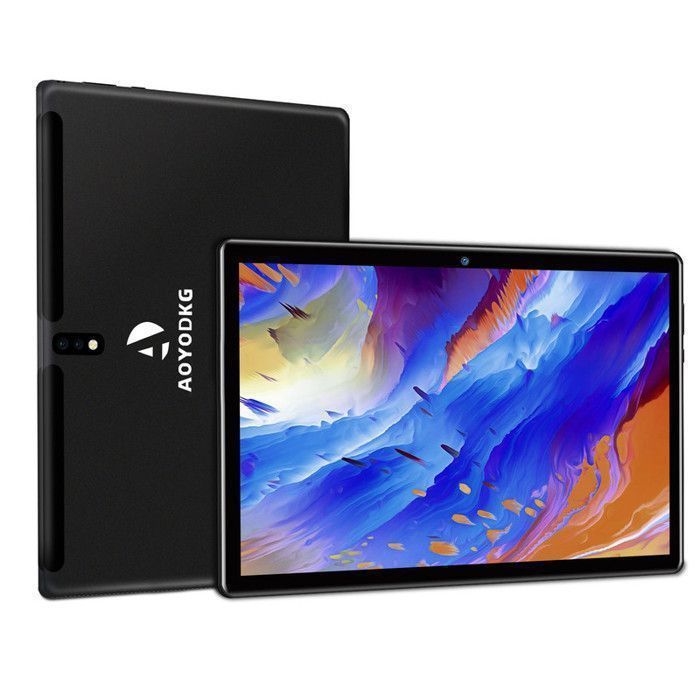 4G LTE Tablette Tactile 10 Pouces Android 4 Go RAM 64 Go ROM / TF 128 Go Écran IPS HD 8000 mAh Double SIM WiFi GPS Noir