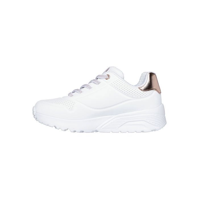 564 Baskets fille - Skechers - Street Uno Lite - Tige durabuck métallisée - Lacets extensibles - Semelle plateforme 38 cm