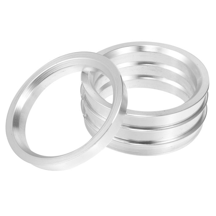 INFINAUTO Anneaux centraux de moyeu de roue de voiture OD 93,1 mm à ID 63,6 mm - Arbre central absorbant les chocs en alliage d'aluminium argenté durable