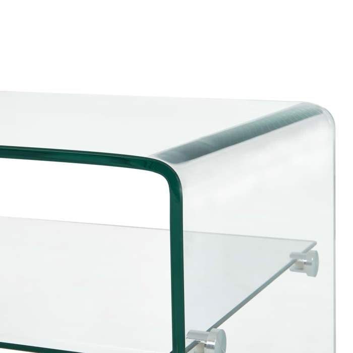 Table basse Table de salon VIDAXL Clair 98x45x31 cm Verre trempé T455