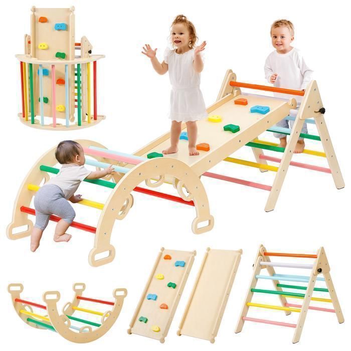 Tour De Jeux à Grimper Pour Enfants Avec Toboggan Et Tunnel - Marque MAS - Neuf - Âge 1-7 Ans