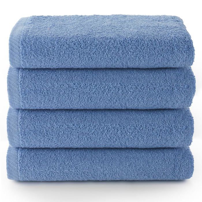 Top Towel Lot De 4 Serviettes 100% Coton 400 G/m² - 2 Toilette + 2 Bain/Douche, Mauve Doux & Très Absorbant, Qualité Hôtelière