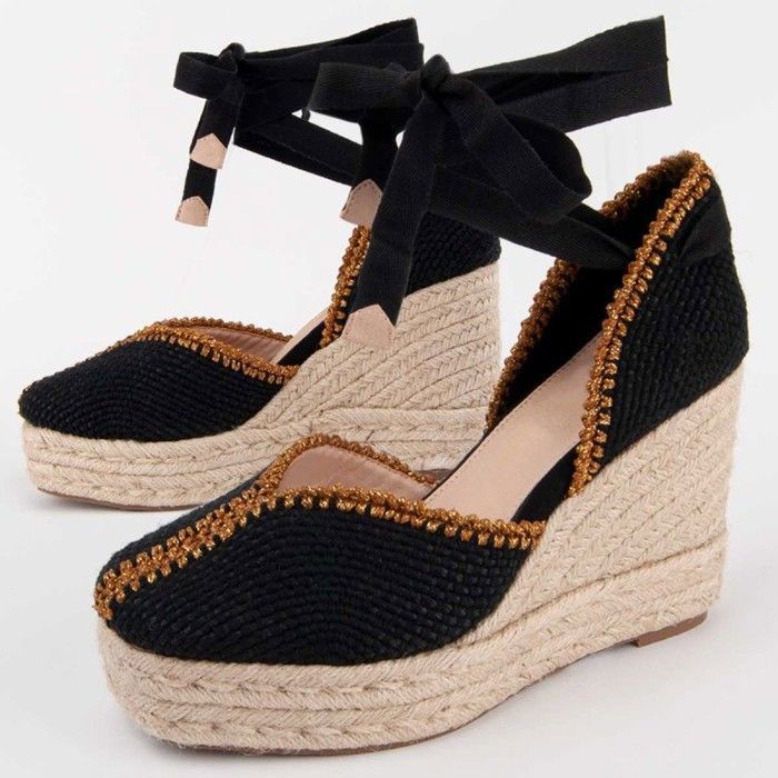 MONTEVITA Montevita Wedge Sparto Balenci12 Noir