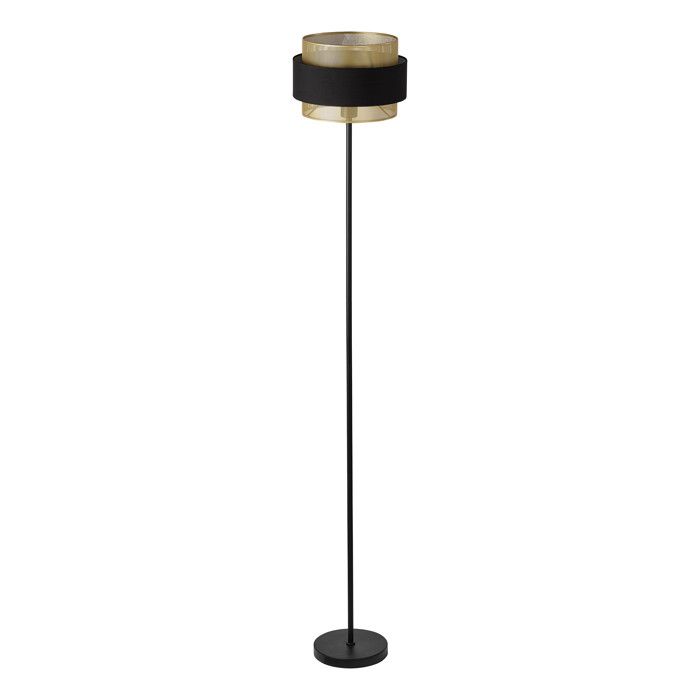 OSRAM Lampadaire DECOR Hornet E27 Noir Or 300mm lampadaire Métal textile pour éclairage de salon
