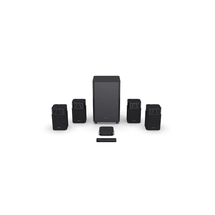 Système Home Cinéma Hisense HT SATURN Tuned by Devialet 4.1.2 CH sans fil avec 4 enceintes satellites + caisson de basses sans fil - vue 3