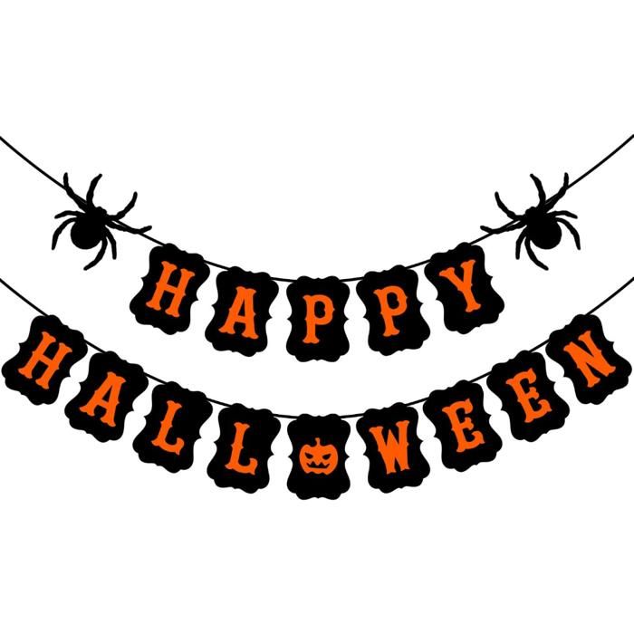 Photo Libre De Droit De Guirlande En Feutre Pour Halloween Boules Et Symboles De Laine Frankenstein Citrouille