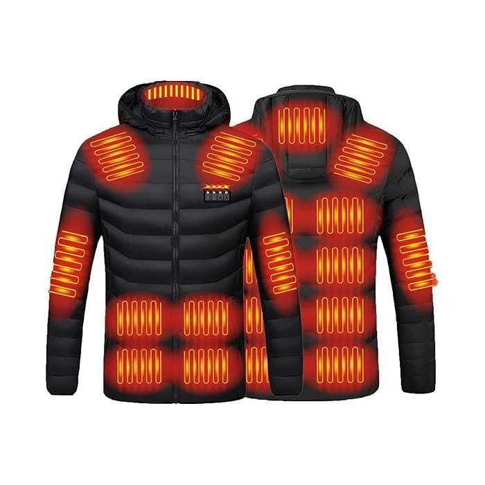 Veste Chauffante USB Hommes Femmes Doudoune Manteau Chauffant Électrique Hiver Chaud Lavable avec 3 Niveaux de Chauffage et 21 Veste Chauffante USB Hommes Femmes Doudoune Manteau Chauffant Électrique Hiver Chaud Lavable avec 3 Niveaux de Chauffage et 21