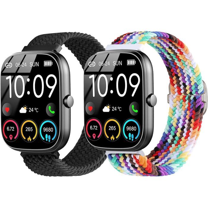 Bracelet tressé 22 mm-KAL-Bracelet Nylon Tressé 22mm Compatible Uaue et Popglory