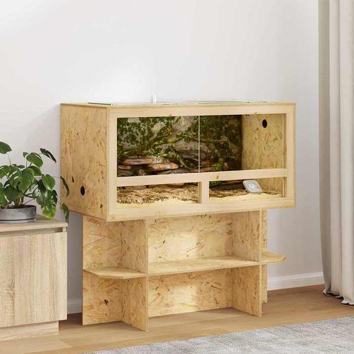Marron Terrarium Durable - Résistant aux rayures - Marron 100 x 50 x 100 cm OSB A2733