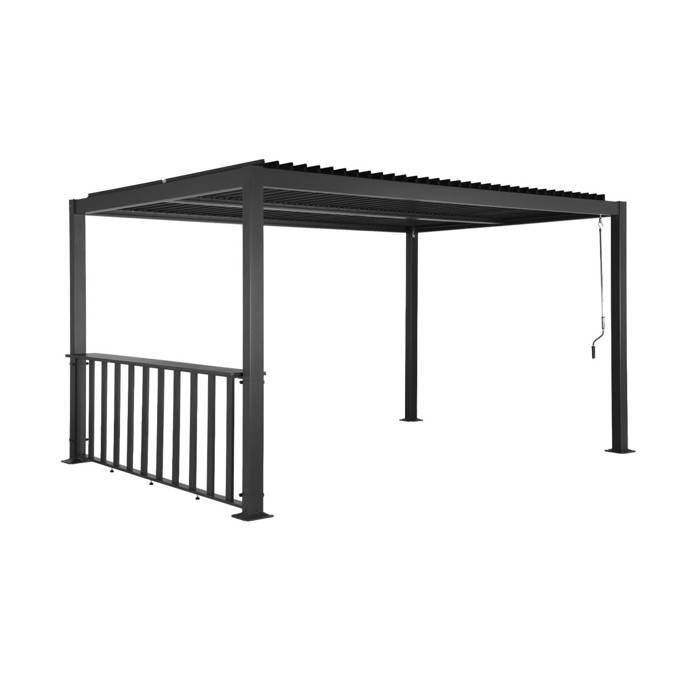 Pergola bioclimatique aluminium et acier 3x3m + bar 3m Palace PALACE 3X3M + BAR 3M