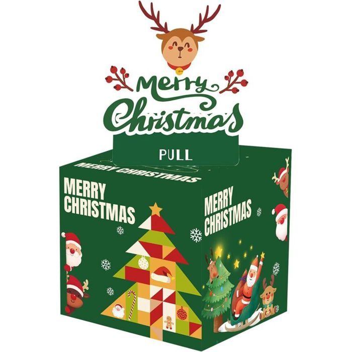 Tirelire de Noël pour cadeau en espèces boîte cadeau amusante à tirer de largent de la tirelire avec carte de sortie (style B)