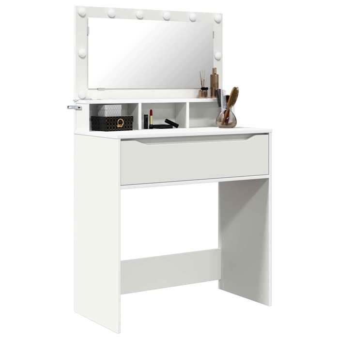 (20768)Moderne Tables de maquillage pour chambre pour femmes/filles Blanc 80x39 6x135 cm poid:28.13 kg