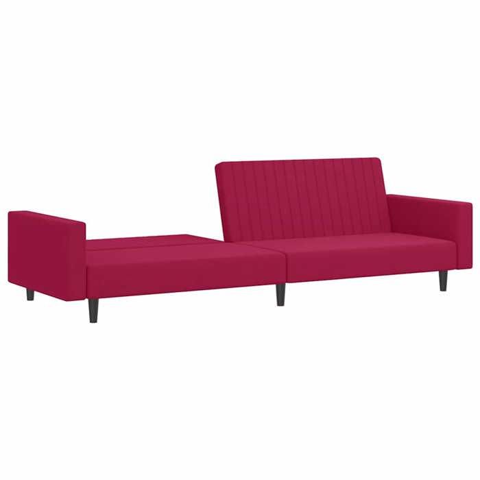 Canapé-lit - SOFA 2 en 1 - 2 places - rouge bordeaux velours - (par siège) : 110 kg C2930