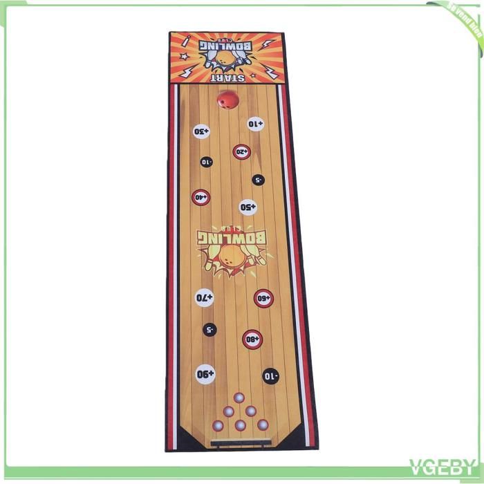 Ensemble de bowling intérieur - FAFEICY - Tapis 100x29 cm - 6 quilles & 6 boules - Pliable flanelle