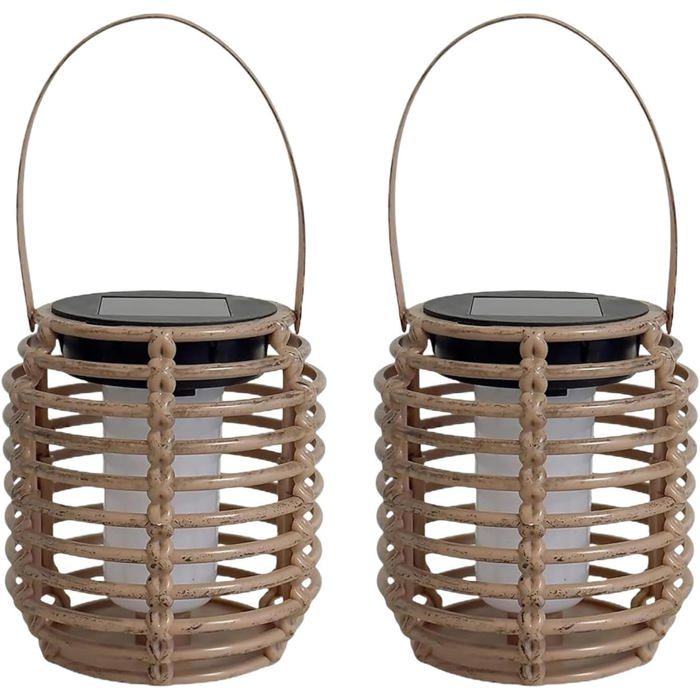 Lanterne à énergie solaire – Éclairage dambiance extérieur lampe suspendue résistante aux intempéries de 11 x 10 cm