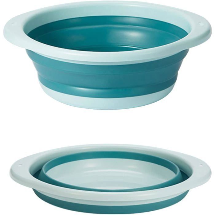 Bassine rétractable pliable bol vaisselle moyen multifonction bleu laver légumes sous vêtements