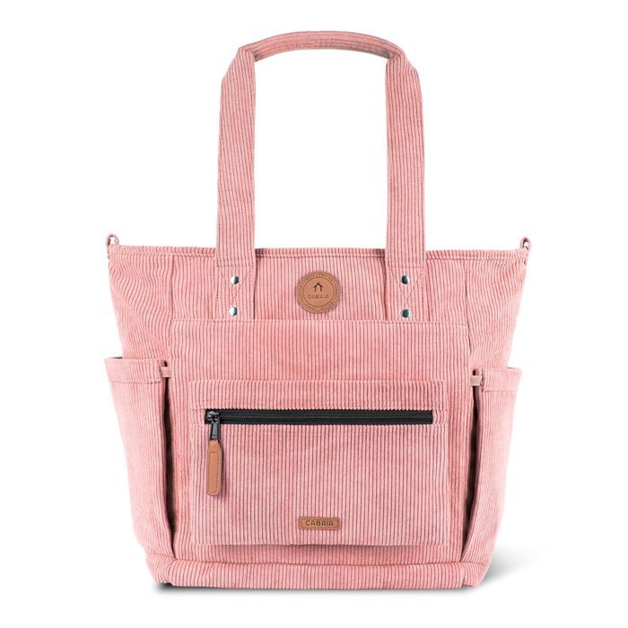 Sac à épaule - CABAIA - Recycled Velvet Tote Bag M Gold Coast 347007 - vieux rose - 100% polyester - 40 x 33 x 11 cm