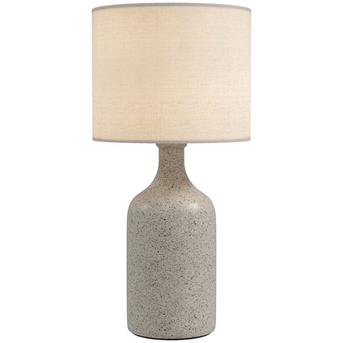 Lampe de table - HOMCOM - base en céramique et abat-jour en lin interrupteur culot E27 - 22x22x45cm - blanc et sable Lampe de table - HOMCOM - base en céramique et abat-jour en lin interrupteur culot E27 - 22x22x45cm - blanc et sable
